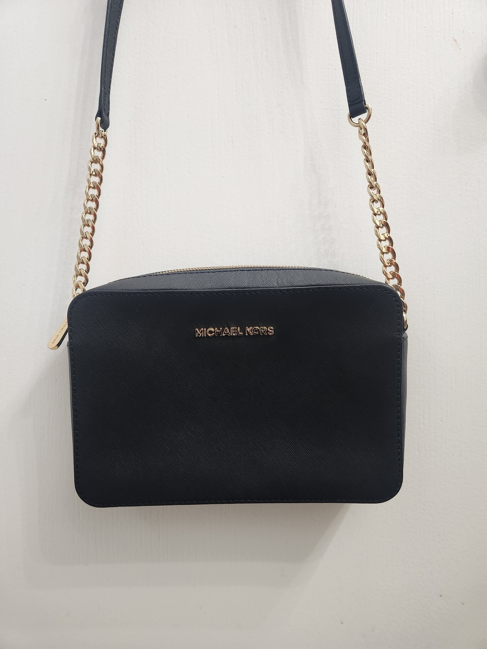 Michael Kors Black Saffiano Leather Crossbody Bag